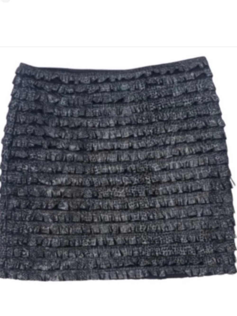 Guess Black Layered Ruffle Mini Skirt